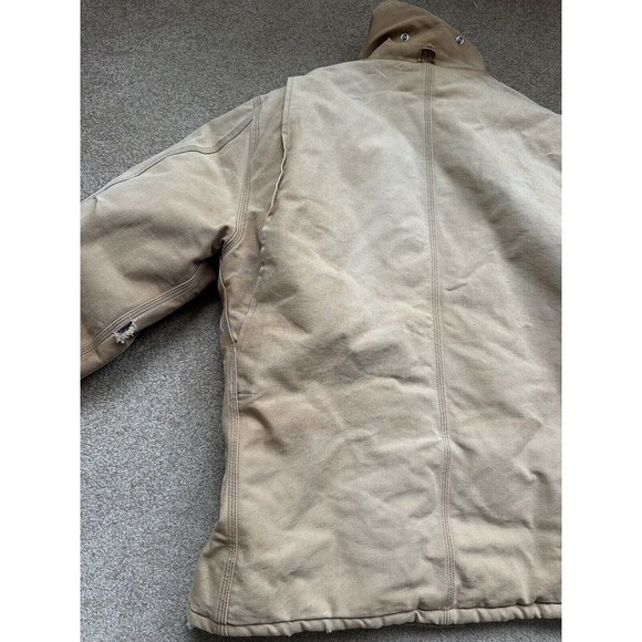 Vtg Carhartt Coat Men's 46 Quilt Lined CQ186 CQ185 Chore Ranch Corduroy Collar - Picture 10 of 16